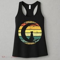 Cat Retro Moon Sunset Women's Tank Top thumb 3
