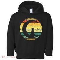 Cat Retro Moon Sunset Toddler Hoodie thumb 0