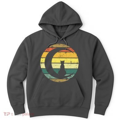 Cat Retro Moon Sunset Hoodie