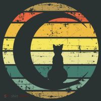 Cat Retro Moon Sunset Hoodie thumb 7