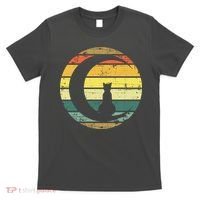 Cat Retro Moon Sunset T-Shirt thumb 0