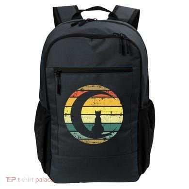 Cat Retro Moon Sunset Backpack