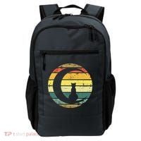 Cat Retro Moon Sunset Backpack thumb 0