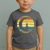 Cat Retro Moon Sunset Toddler T-Shirt thumb 2