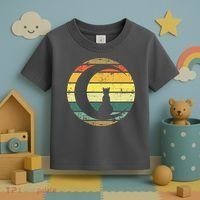 Cat Retro Moon Sunset Toddler T-Shirt thumb 3