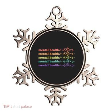 Colorful Retro Mental Health Matters Ornament