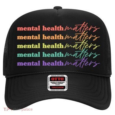 Colorful Retro Mental Health Matters Hat