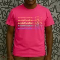 Colorful Retro Mental Health Matters T-Shirt thumb 3
