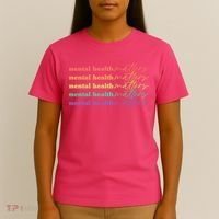 Colorful Retro Mental Health Matters T-Shirt thumb 4