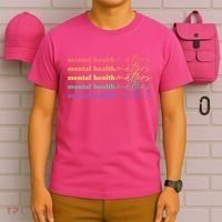 Colorful Retro Mental Health Matters T-Shirt thumb 6