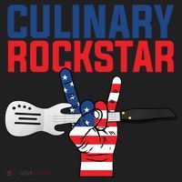 Culinary Rockstar Merica Flag Funny Chef Cook Culinary Lover Gift Women's Sweatshirt thumb 2