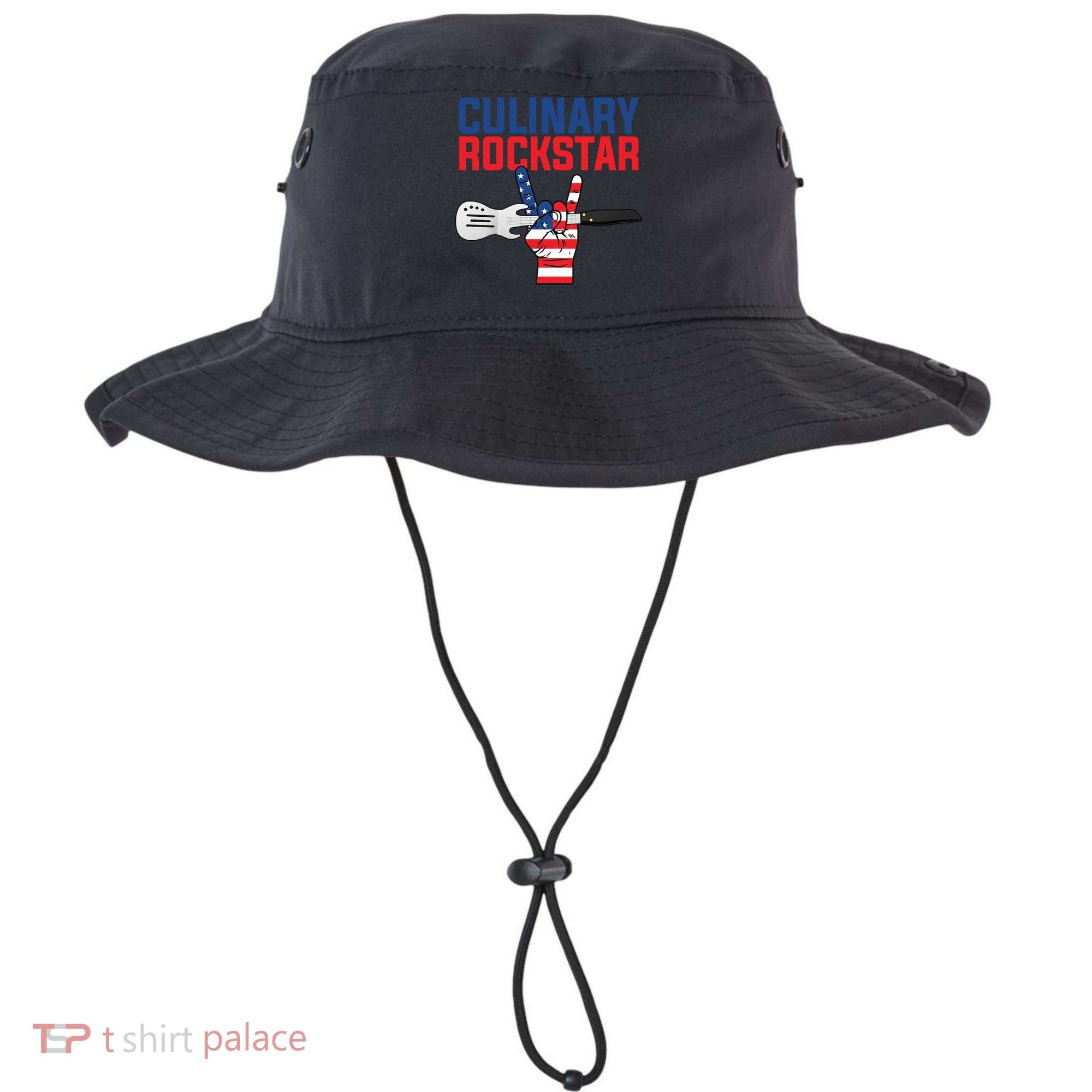 Culinary Rockstar Merica Flag Funny Chef Cook Culinary Lover Gift Bucket Hat