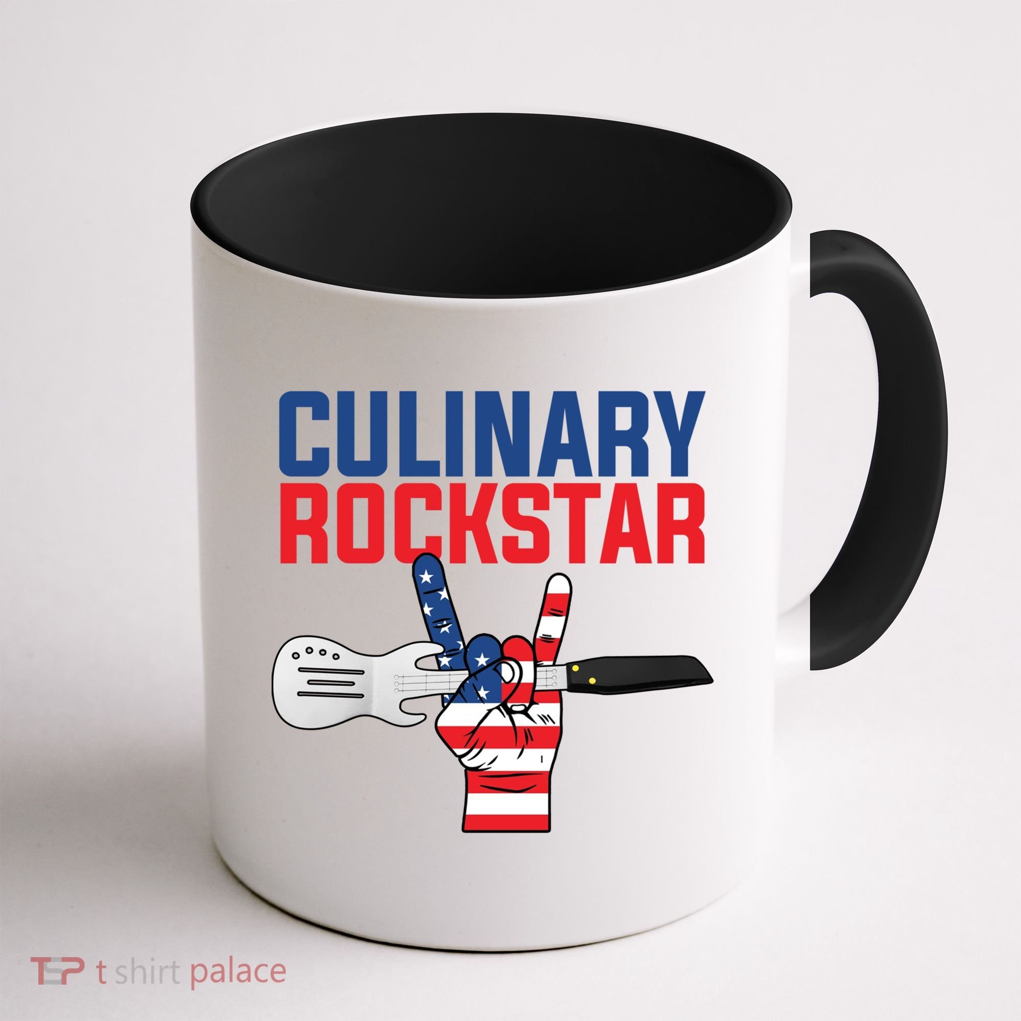 Culinary Rockstar Merica Flag Funny Chef Cook Culinary Lover Gift Coffee Mug