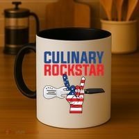 Culinary Rockstar Merica Flag Funny Chef Cook Culinary Lover Gift Coffee Mug thumb 4