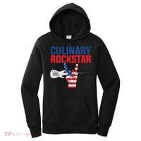 Culinary Rockstar Merica Flag Funny Chef Cook Culinary Lover Gift Women's Hoodie thumb 0