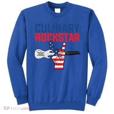 Culinary Rockstar Merica Flag Funny Chef Cook Culinary Lover Gift Sweatshirt