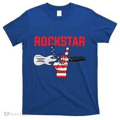 Culinary Rockstar Merica Flag Funny Chef Cook Culinary Lover Gift T-Shirt