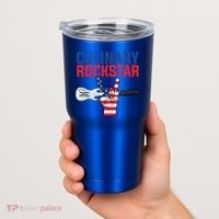 Culinary Rockstar Merica Flag Funny Chef Cook Culinary Lover Gift Tumbler thumb 2
