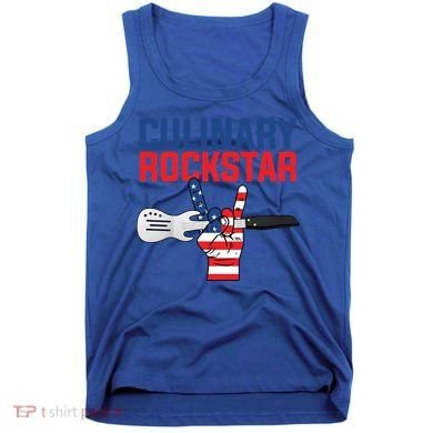 Culinary Rockstar Merica Flag Funny Chef Cook Culinary Lover Gift Tank Top