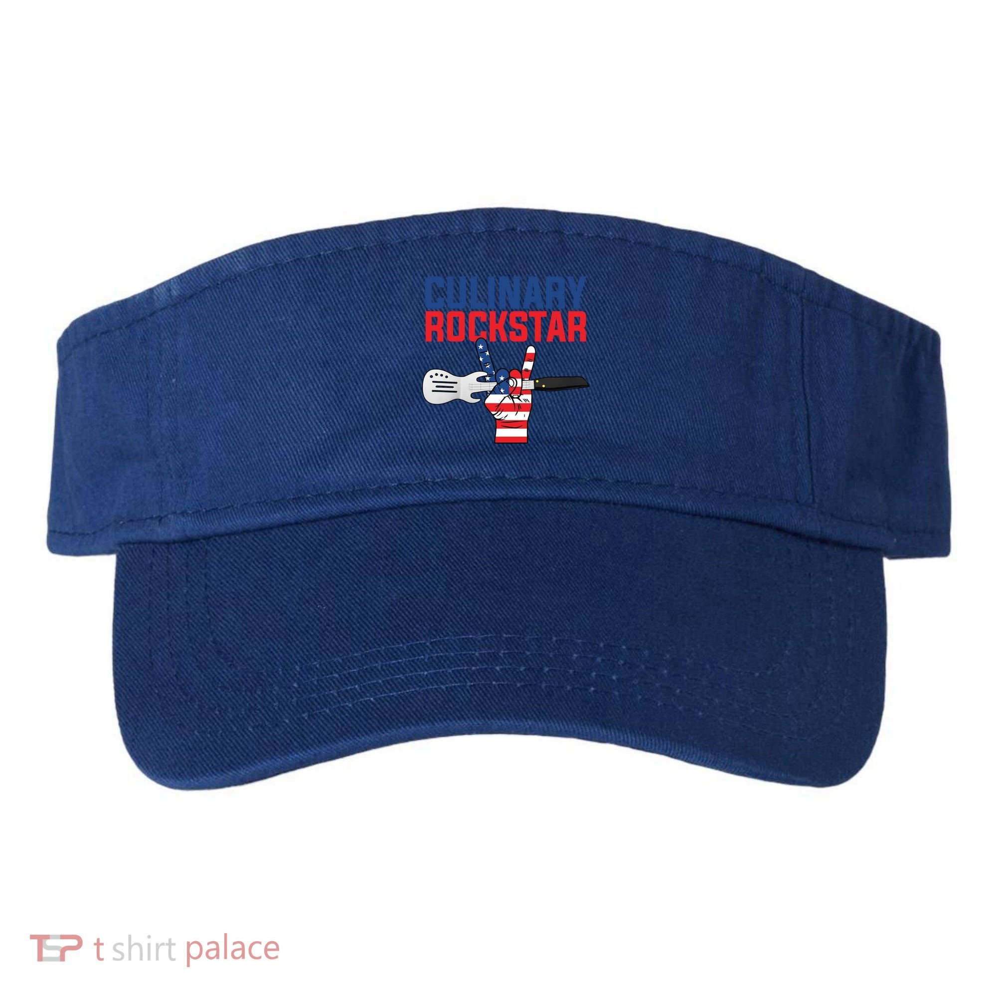 Culinary Rockstar Merica Flag Funny Chef Cook Culinary Lover Gift Visor