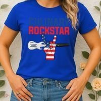 Culinary Rockstar Merica Flag Funny Chef Cook Culinary Lover Gift Women's T-Shirt thumb 2