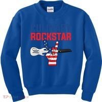 Culinary Rockstar Merica Flag Funny Chef Cook Culinary Lover Gift Kids Sweatshirt thumb 0
