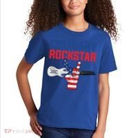 Culinary Rockstar Merica Flag Funny Chef Cook Culinary Lover Gift Kids T-Shirt thumb 2