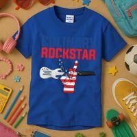 Culinary Rockstar Merica Flag Funny Chef Cook Culinary Lover Gift Kids T-Shirt thumb 3