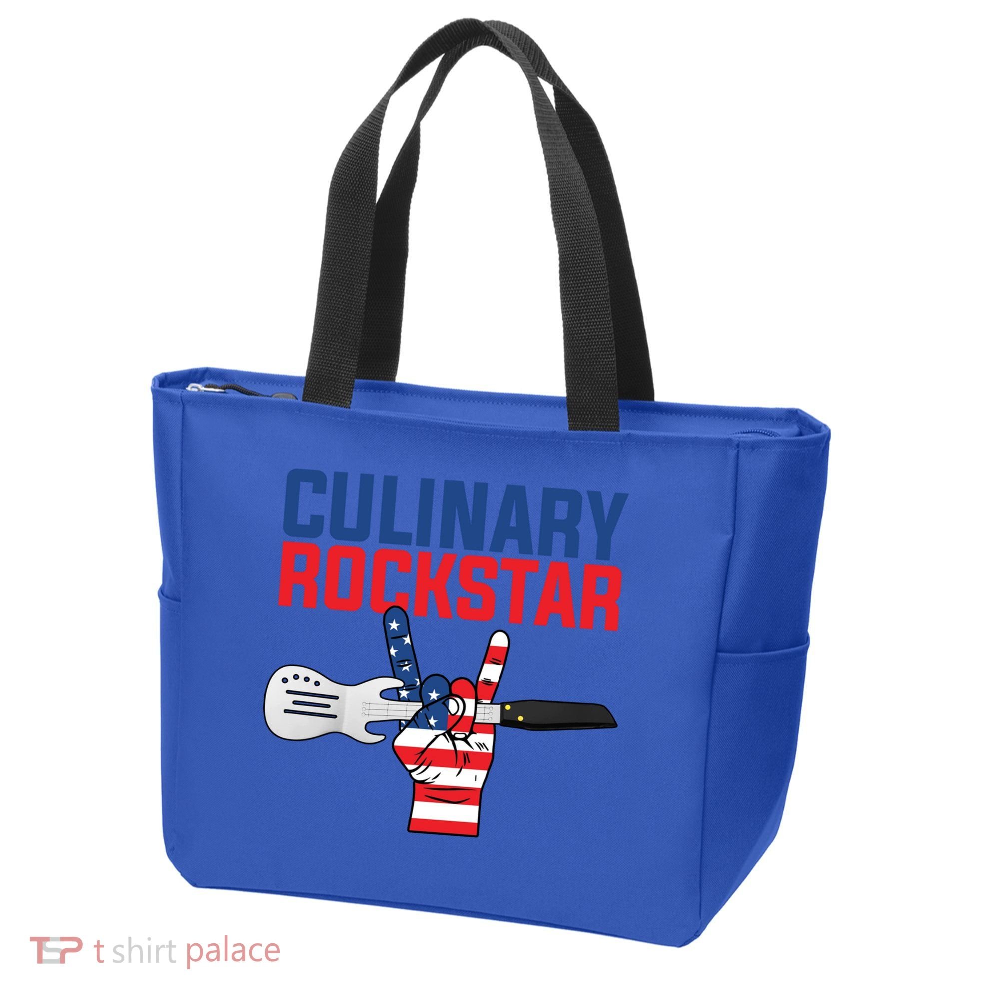 Culinary Rockstar Merica Flag Funny Chef Cook Culinary Lover Gift Tote Bag