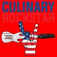 Culinary Rockstar Merica Flag Funny Chef Cook Culinary Lover Gift Santa Hat thumb 1
