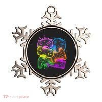 Cool Retro Neon Graffiti Video Game Controllers Ornament thumb 0