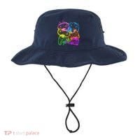 Cool Retro Neon Graffiti Video Game Controllers Bucket Hat thumb 0