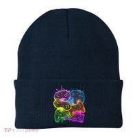 Cool Retro Neon Graffiti Video Game Controllers Beanie thumb 0
