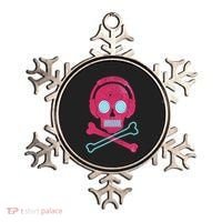 Cool Retro Neon Headphones Skull Music Lover Ornament thumb 0