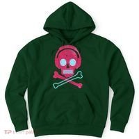 Cool Retro Neon Headphones Skull Music Lover Hoodie thumb 0