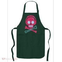Cool Retro Neon Headphones Skull Music Lover Apron thumb 0