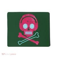 Cool Retro Neon Headphones Skull Music Lover Mousepad thumb 0