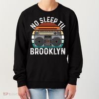 Cool Retro No Sleep Til Brooklyn Old School Portable Stereo Women's Sweatshirt thumb 0