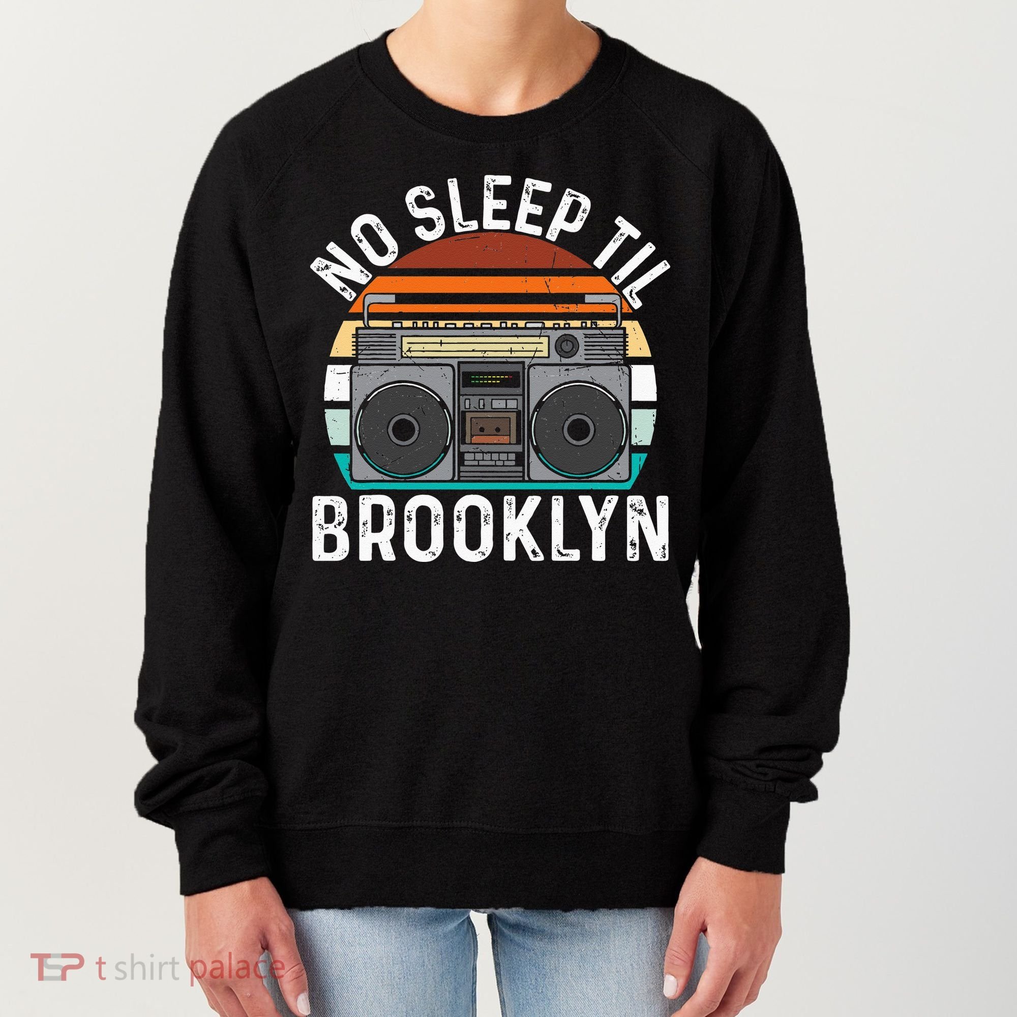 Cool Retro No Sleep Til Brooklyn Old School Portable Stereo Women's Sweatshirt