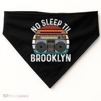 Cool Retro No Sleep Til Brooklyn Old School Portable Stereo USA-Made Doggie Bandana thumb 0