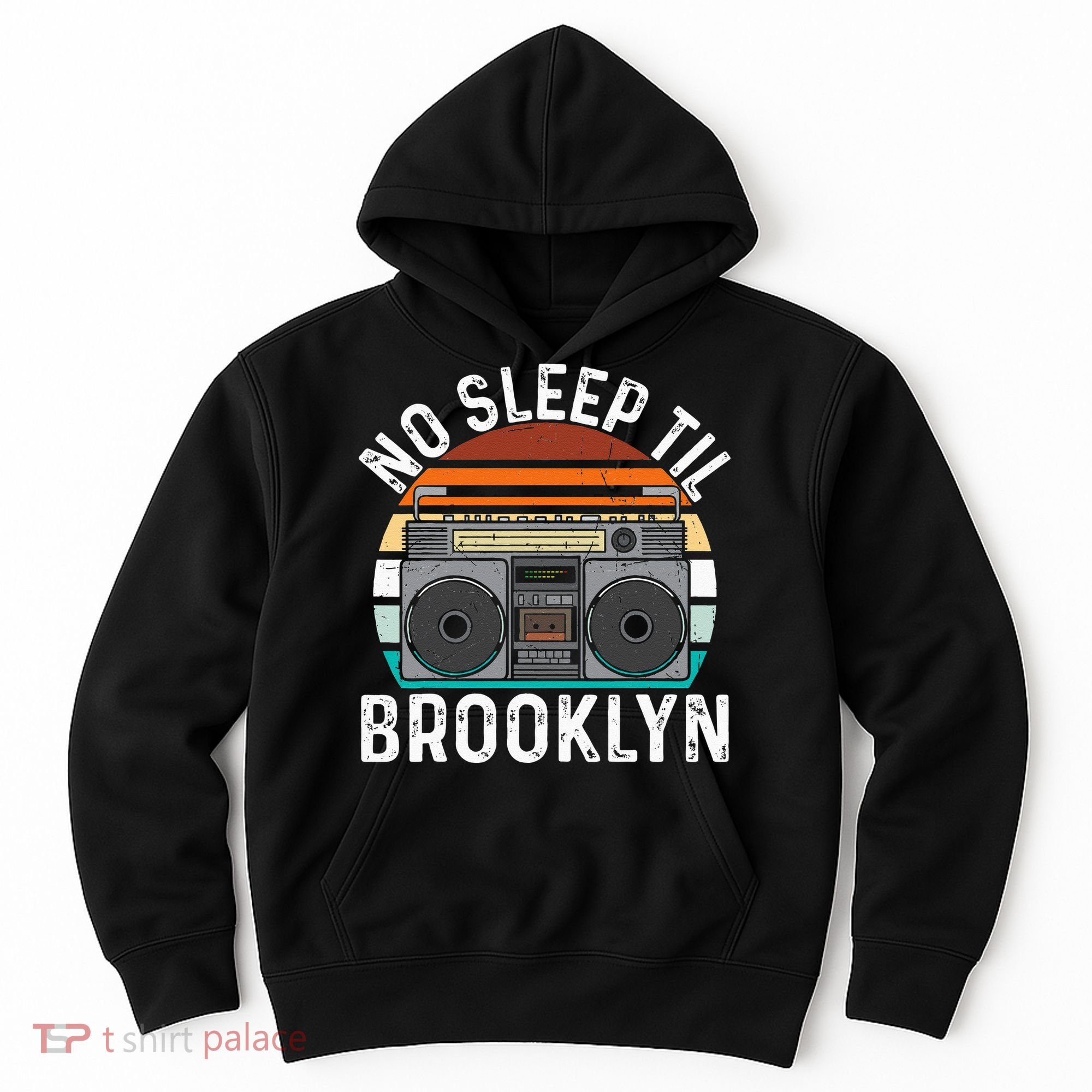 Cool Retro No Sleep Til Brooklyn Old School Portable Stereo Hoodie