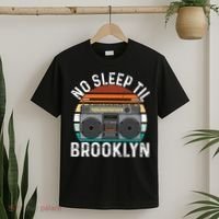 Cool Retro No Sleep Til Brooklyn Old School Portable Stereo T-Shirt thumb 2