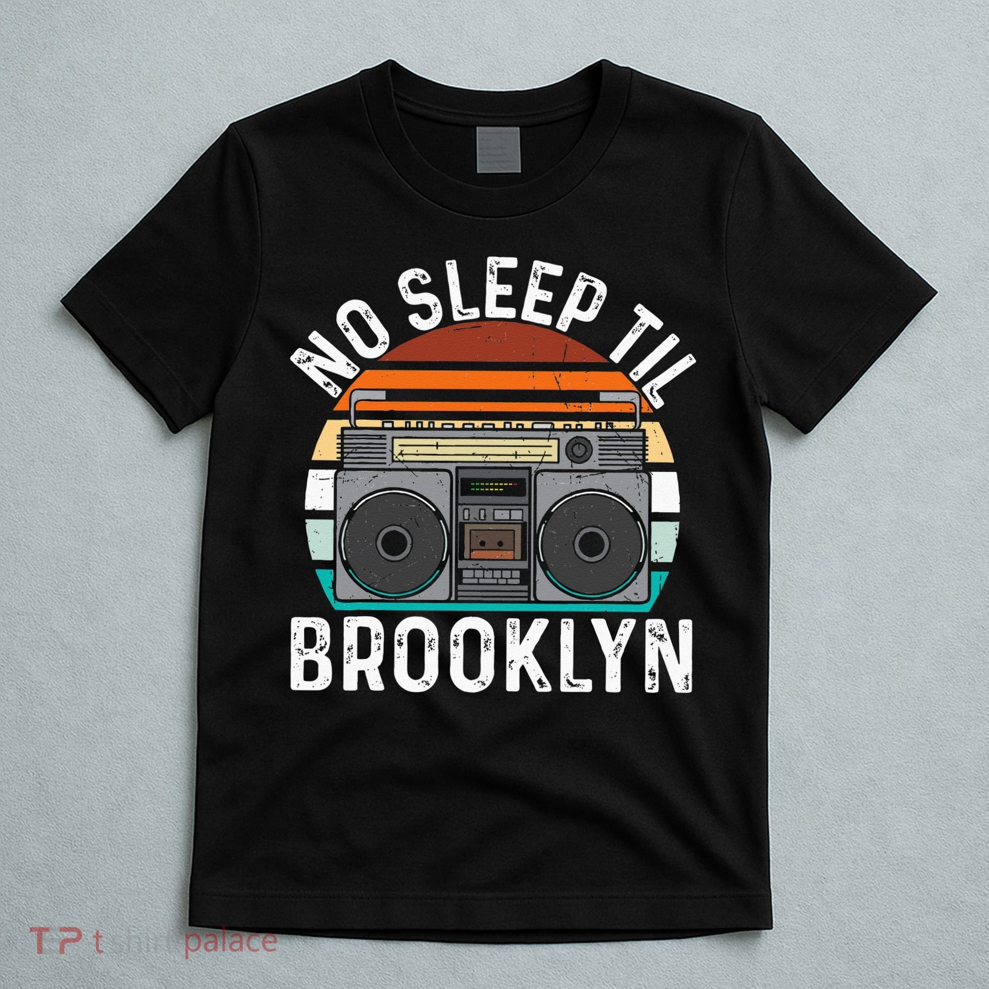 Cool Retro No Sleep Til Brooklyn Old School Portable Stereo T-Shirt