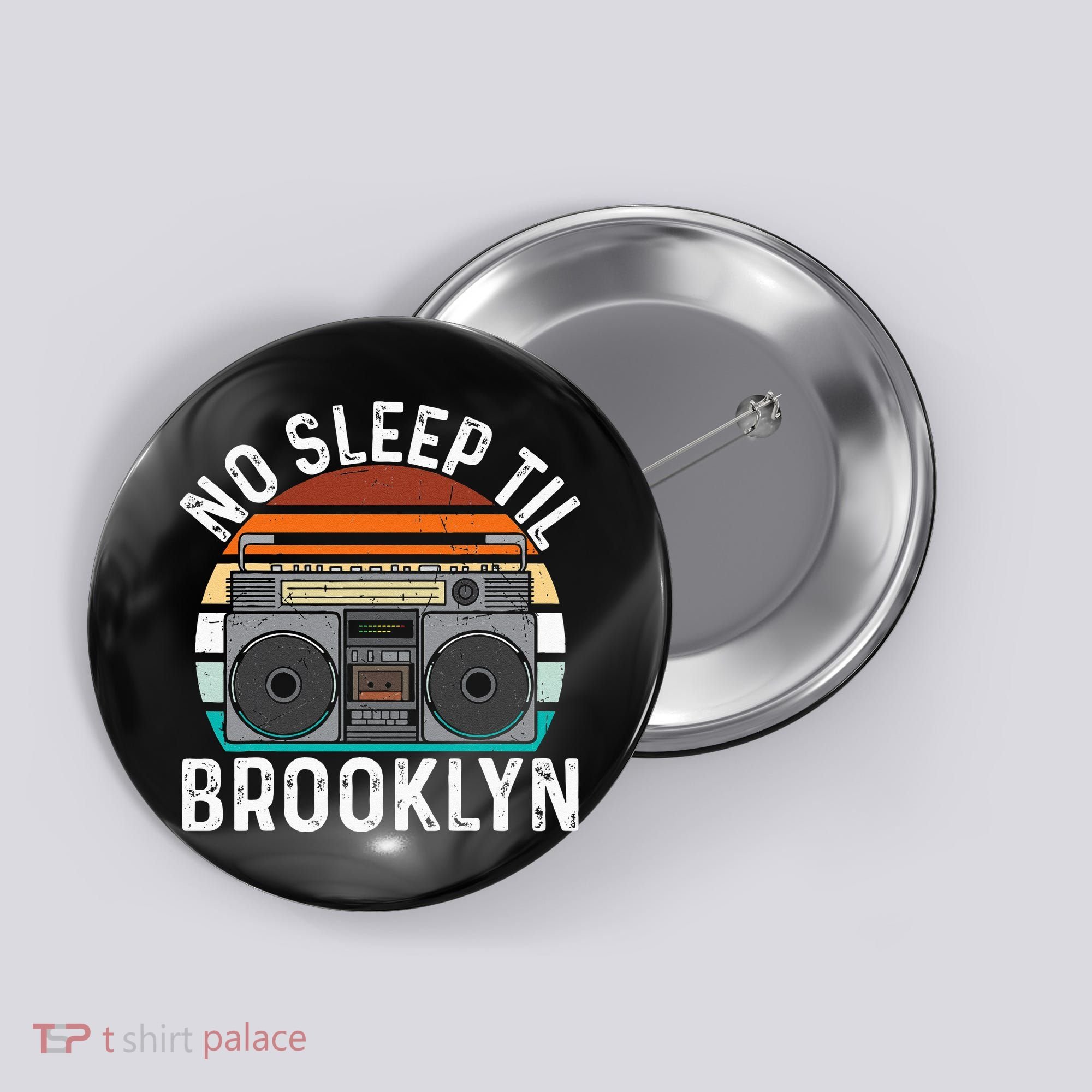 Cool Retro No Sleep Til Brooklyn Old School Portable Stereo Button