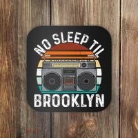 Cool Retro No Sleep Til Brooklyn Old School Portable Stereo Coaster thumb 0