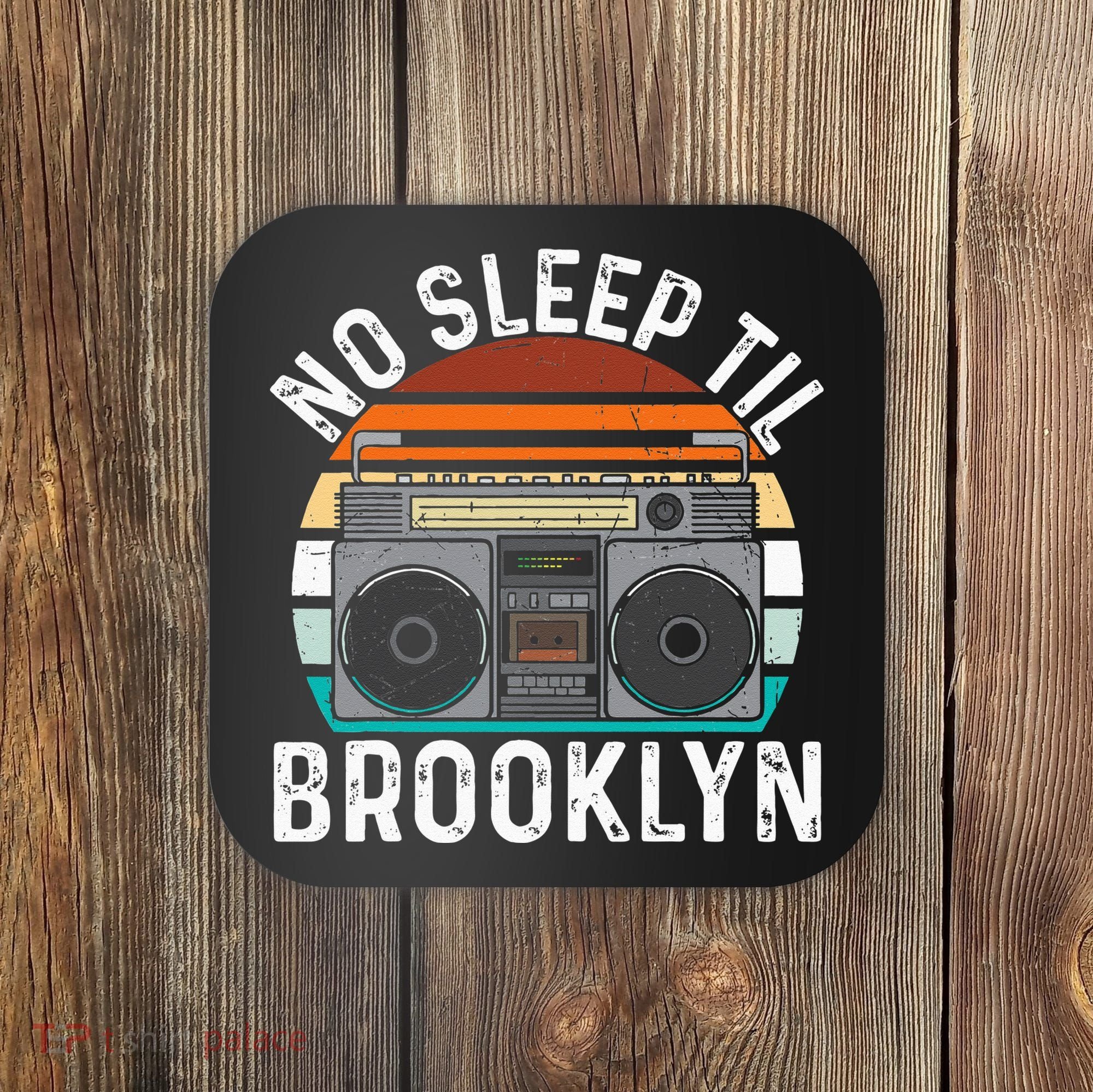 Cool Retro No Sleep Til Brooklyn Old School Portable Stereo Coaster