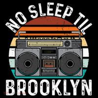 Cool Retro No Sleep Til Brooklyn Old School Portable Stereo Women's Hoodie thumb 2