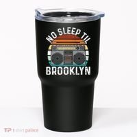 Cool Retro No Sleep Til Brooklyn Old School Portable Stereo Tumbler thumb 0
