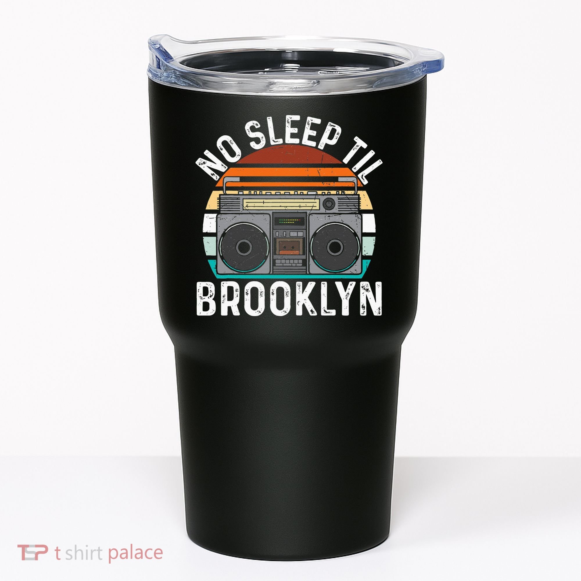 Cool Retro No Sleep Til Brooklyn Old School Portable Stereo Tumbler