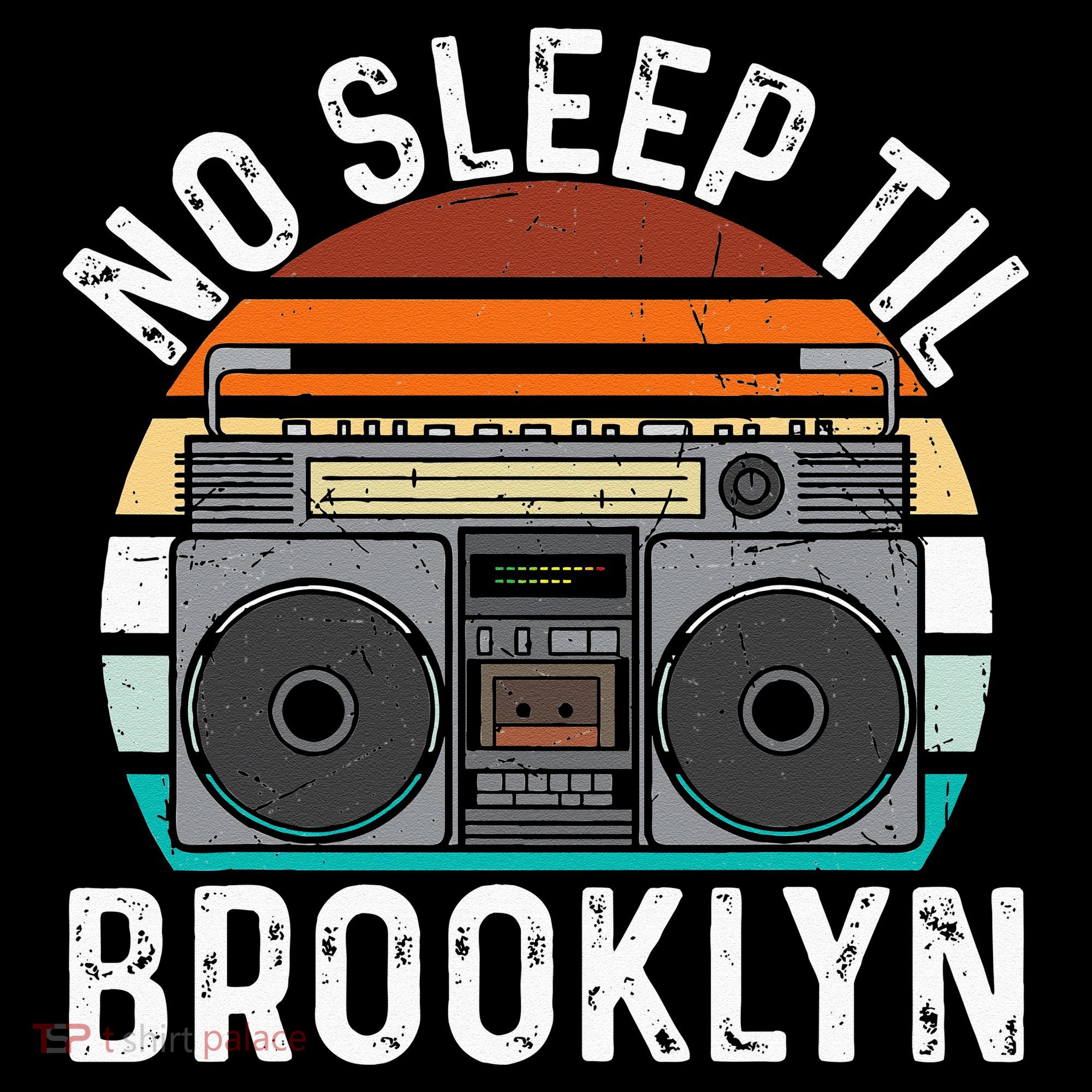 Cool Retro No Sleep Til Brooklyn Old School Portable Stereo Women's Tank Top